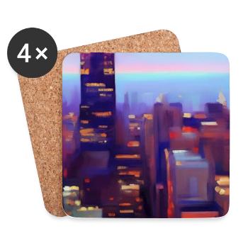New York City Skyline - Coasters (set of 4) - white - Front