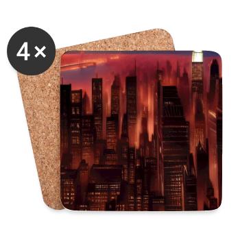 New York City Skyline - Coasters (set of 4) - white - Front