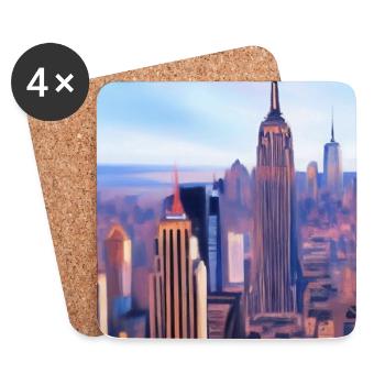 New York City Skyline - Coasters (set of 4) - white - Front