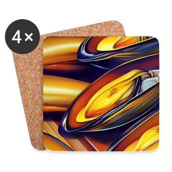 Mussels - Coasters (set of 4) - white - Front