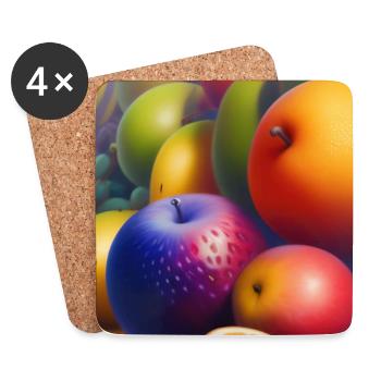Fruit - Dessous de verre (lot de 4) - blanc - Devant