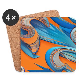 Abstract art - Coasters (set of 4) - white - Front