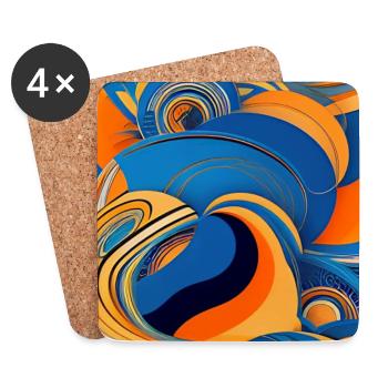 Abstract art - Coasters (set of 4) - white - Front