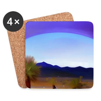 Arabische Wüste - Untersetzer (4er-Set) - Weiß - Vorne