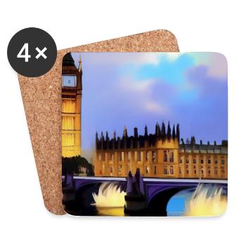 Bridges in London - Coasters (set of 4) - white - Front