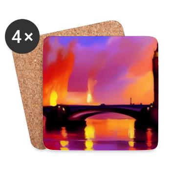 Bridges in London - Coasters (set of 4) - white - Front