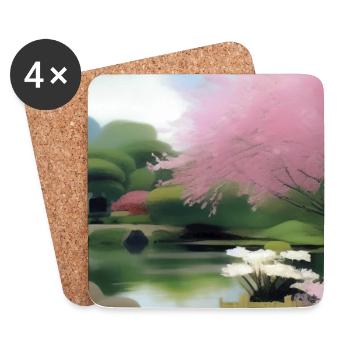 Chinese Zen Garden - Coasters (set of 4) - white - Front