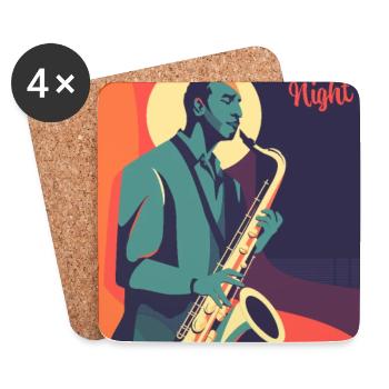 Jazz Night - Coasters (set of 4) - white - Front