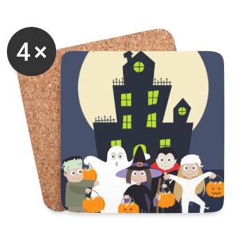 Kids in Halloween costume - Coasters (set of 4) - white - Front