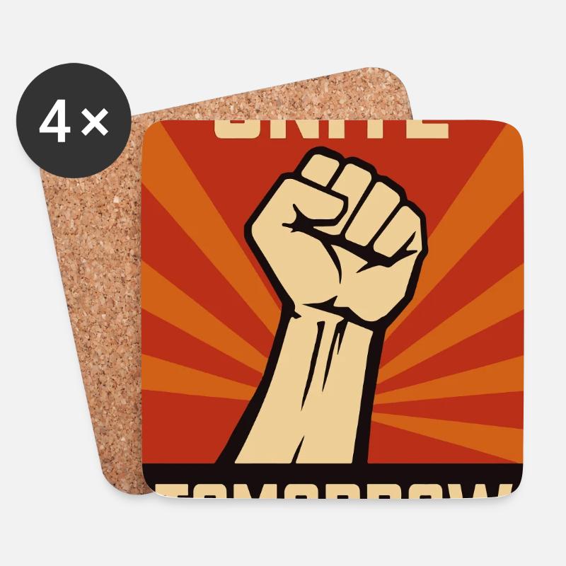Prokrastinierer, Procrastinators Unite, Tomorrow  - Untersetzer (4er-Set) - Weiß