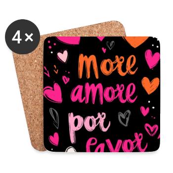More Amore, Por Favor Poster - Coasters (set of 4) - white - Front