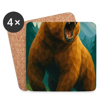 Polynature Grizzly - Untersetzer (4er-Set) - Weiß - Vorne