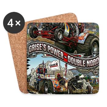 Vintage radial Engine - Coasters (set of 4) - white - Front