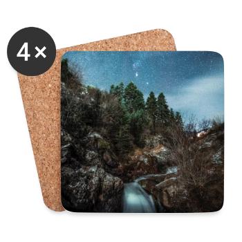 Orion-Sternbild über einem erstaunlichen Fluss - Untersetzer (4er-Set) - Weiß - Vorne