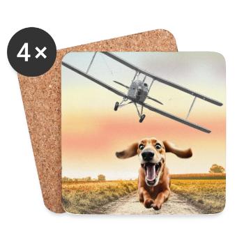 North by Northwest - Dog Edition - Coasters (set of 4) - white - Front