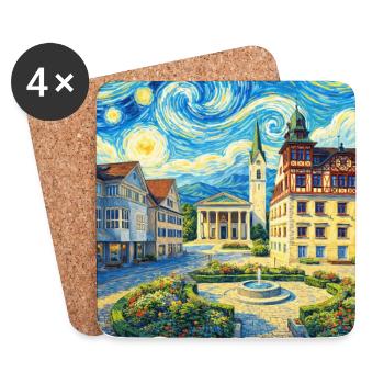 Dornbirn, Austria - Coasters (set of 4) - white - Front