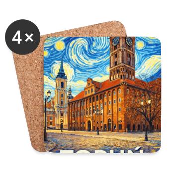 Toruń, Poland - Coasters (set of 4) - white - Front