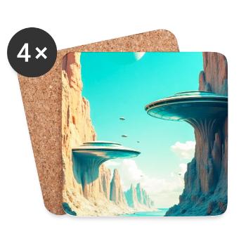 A New Architecture Begins to Shape the Future - Coasters (set of 4) - white - Front