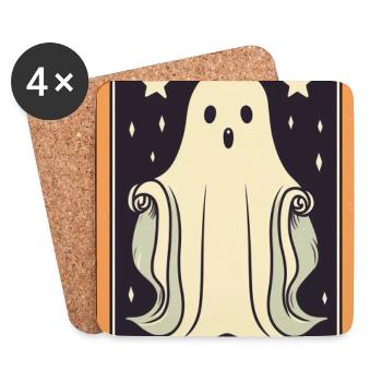 Tarot Geist Karte - Untersetzer (4er-Set) - Weiß - Vorne