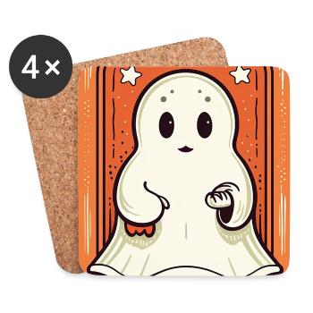 Orange Geist Tarot Karte - Untersetzer (4er-Set) - Weiß - Vorne