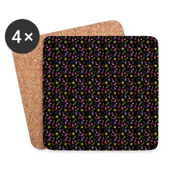 Floral Encanto Pattern - Coasters (set of 4) - white - Front