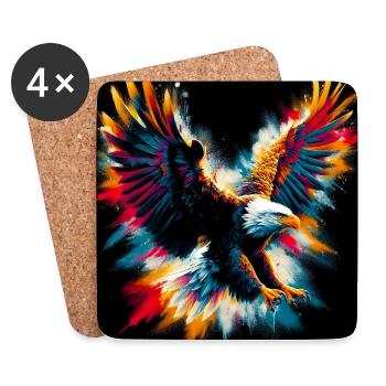 eagle - Coasters (set of 4) - white - Front
