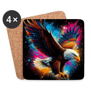 eagle - Coasters (set of 4) - white - Front