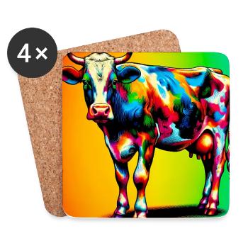 cow - Coasters (set of 4) - white - Front