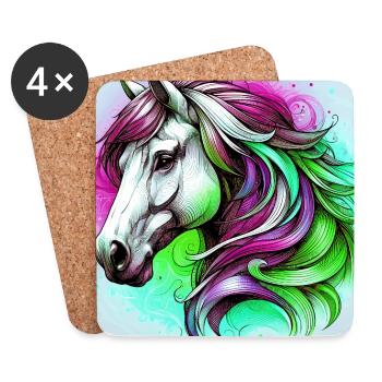 horse - Coasters (set of 4) - white - Front