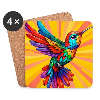 hummingbird - Coasters (set of 4) - white - Front