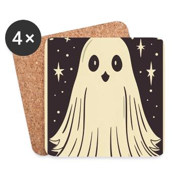 Carte de Tarot - Dessous de verre (lot de 4) - blanc - Devant