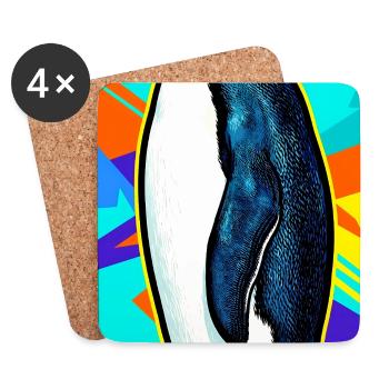 penguin - Coasters (set of 4) - white - Front