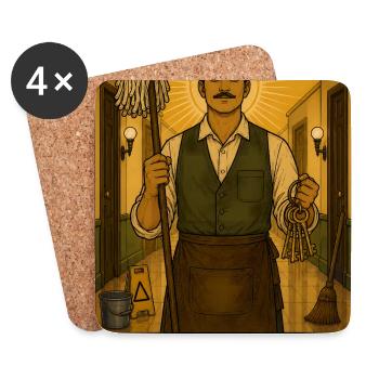 Gardien | Key Mop Tarot - Dessous de verre (lot de 4) - blanc - Devant