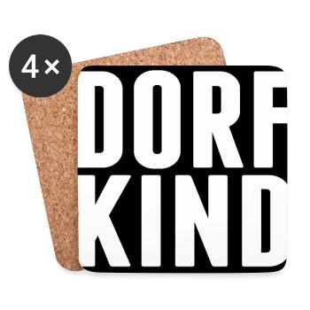 dorf dorfkind aufkleber sticker dorfi stadt - Untersetzer (4er-Set) - Weiß - Vorne