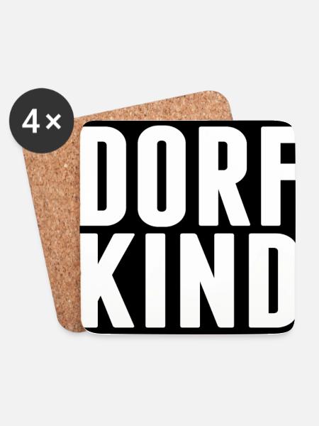 dorf dorfkind aufkleber sticker dorfi stadt - Untersetzer (4er-Set) - Weiß