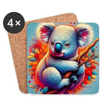 Koala - Coasters (set of 4) - white - Front