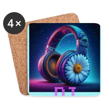 Disc jockey - Coasters (set of 4) - white - Front