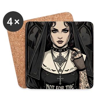 Gothic Nun Tattoo Collection - Coasters (set of 4) - white - Front