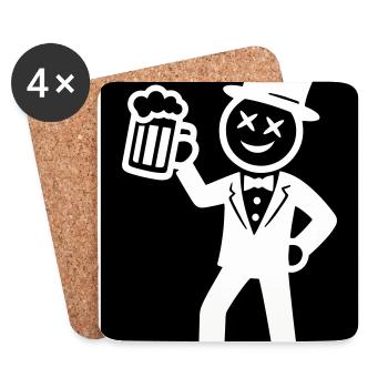 L’équipe Groom Bräutigam - Dessous de verre (lot de 4) - blanc - Devant