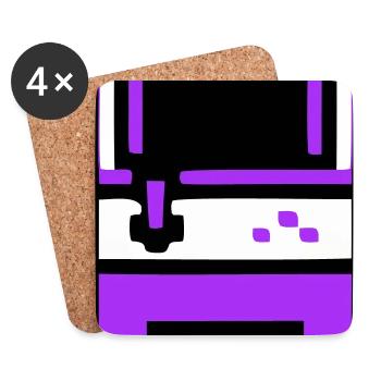Nostalgic Arcade Automat Gamer - Coasters (set of 4) - white - Front