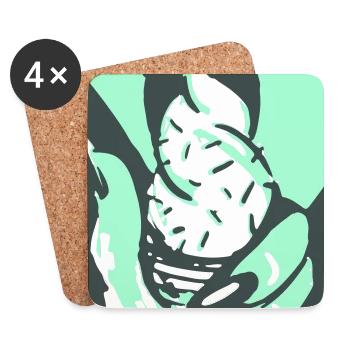 icekiss_fill - Coasters (set of 4) - white - Front