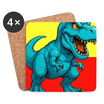 dinosaur - Coasters (set of 4) - white - Front