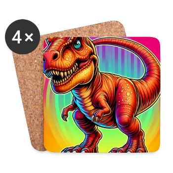 dinosaur - Coasters (set of 4) - white - Front
