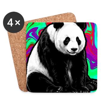 panda - Coasters (set of 4) - white - Front