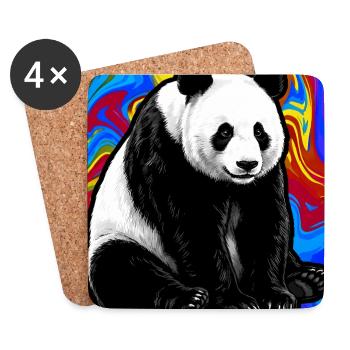Panda - Untersetzer (4er-Set) - Weiß - Vorne