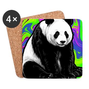 panda - Coasters (set of 4) - white - Front