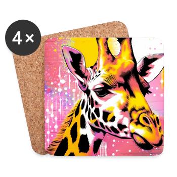 Giraffe - Untersetzer (4er-Set) - Weiß - Vorne