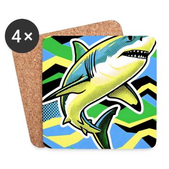 Hai - Untersetzer (4er-Set) - Weiß - Vorne
