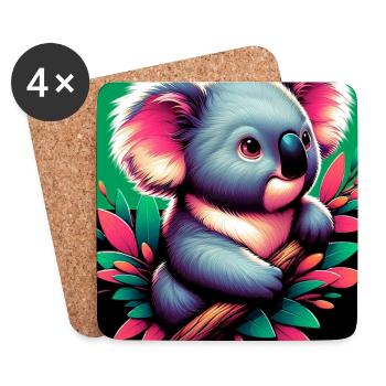 Koala - Coasters (set of 4) - white - Front