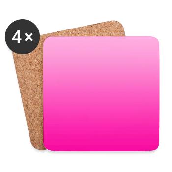 color background pattern pink gift your text phone - Coasters (set of 4) - white - Front